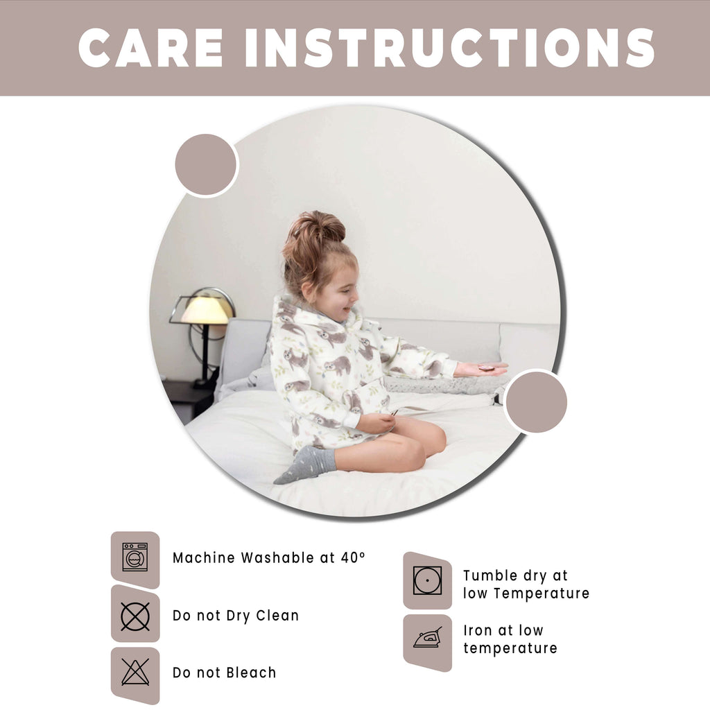 Unisex Safari and Sloth Hoodie Blanket for Infants 0-2 Years Ultra Soft Cozy Wearable Blanket with Spacious Pocket for Boys and Girls