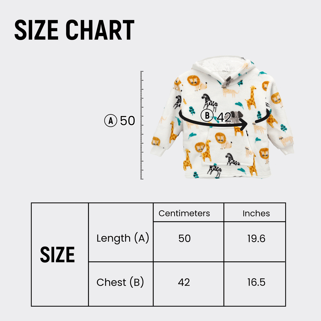 Unisex Safari and Sloth Hoodie Blanket for Infants 0-2 Years Ultra Soft Cozy Wearable Blanket with Spacious Pocket for Boys and Girls