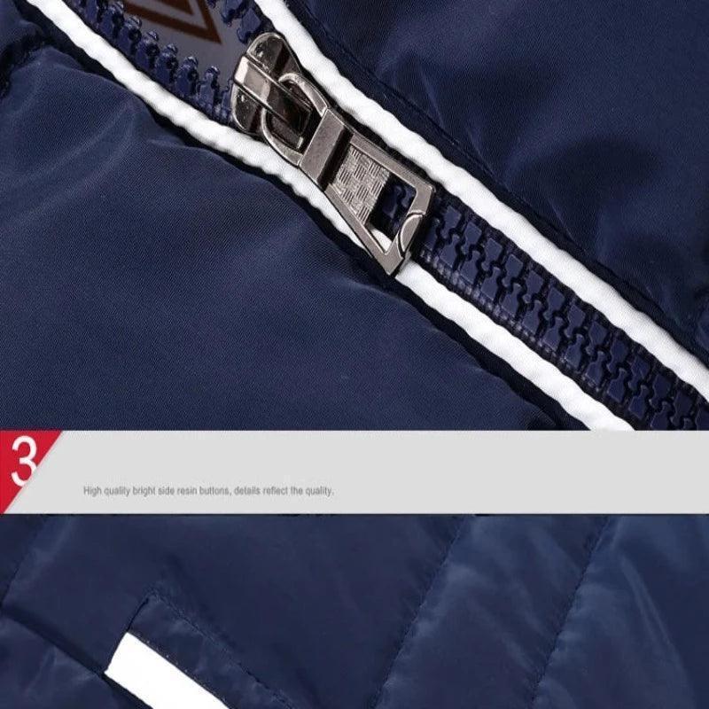 Unisex Thickened Padded Detachable Hoodie Winter Jacket