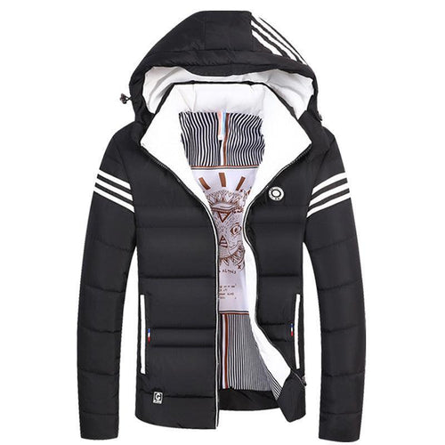 Unisex Thickened Padded Detachable Hoodie Winter Jacket