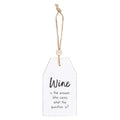 Wine Is The Answer Hanging Sentiment Sign - Bobobiy
