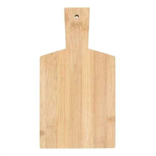 Bamboo serving board with hanging hole, rectangular paddle shape