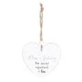 Mum's Baking Secret Ingredient Hanging Heart Sentiment Sign - Bobobiy