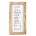 Reindeer Names Wooden Sign
