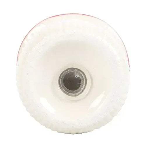 White mushroom shaker lid underside with metal shaker opening