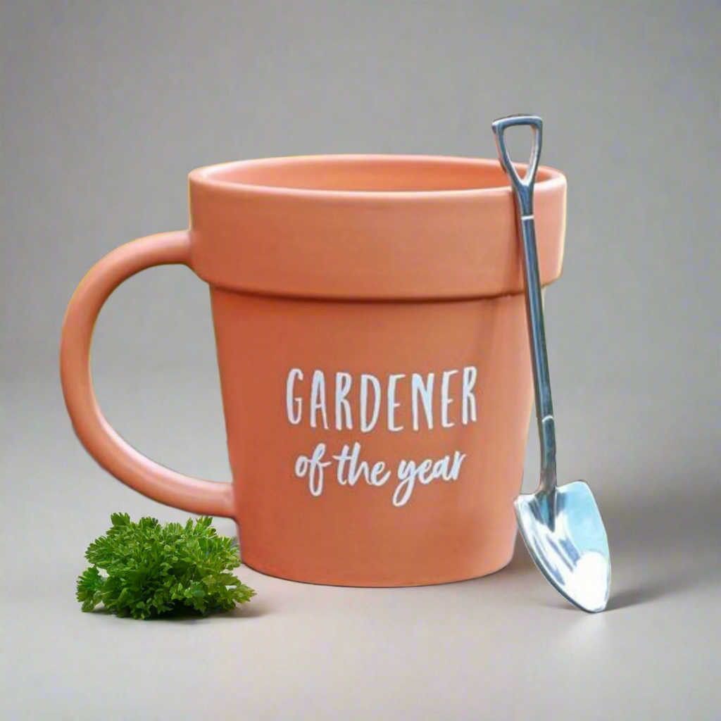 Gardener of the Year Pot Mug and Shovel Spoon