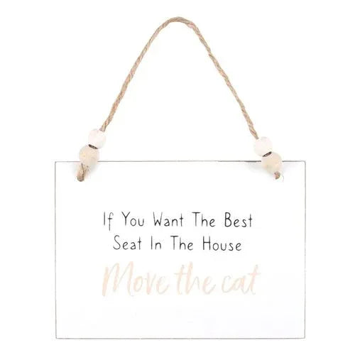 Move The Cat Hanging Sign - Bobobiy