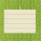 Retractable pergola canopy fabric, cream white rectangular panel with stitched seams