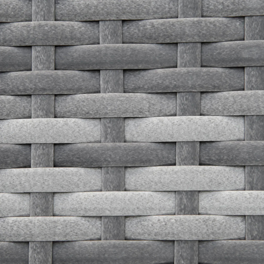 2 Seater Rattan Sofa with Cushions, 2-in-1 PE Rattan Daybed Sofa with Left Up or Down Armrests, Garden Chaise Lounger Loveseat for Outdoor, Patio, Mixed Grey - Bobobiy