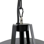 Black ceiling hanging bracket and chain connection for an infrared patio heater