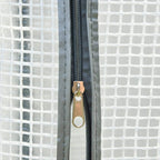 PE cover zipper track with metal pull and eyelet on greenhouse frame