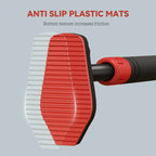 Anti-slip plastic mats with red textured grips for better door frame hold
