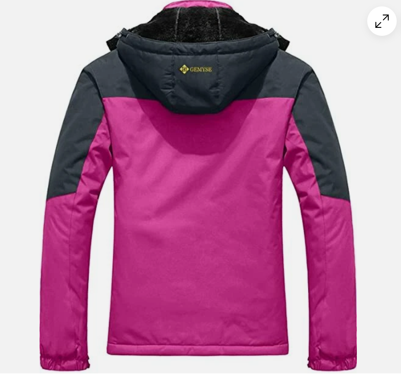 Womens Ski Jacket Waterproof Winter Fleece Lining Coat, Pink Size L GEMYSE