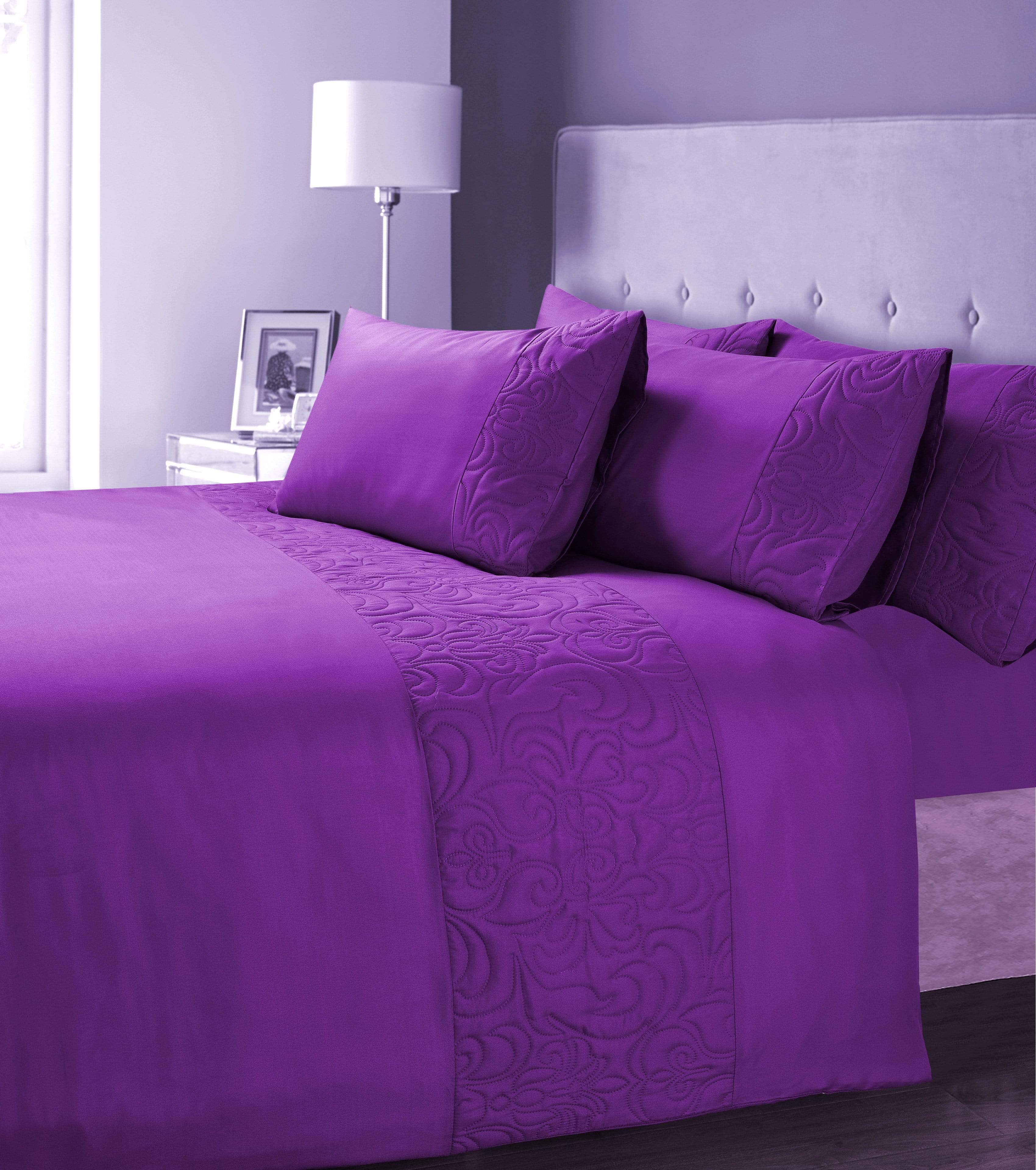 Venezia Embellished Duvet Set Luxurious Cosy and Easy Care Quilt Cover in Various Colours and Sizes