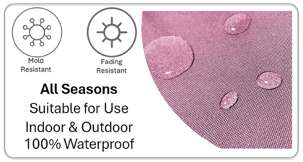 Vibrant Meze Outdoor Waterproof Garden Bench Patio and Indoor Cushions Durable Polyester Hollow-Fibre Filled 43x43 cm