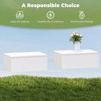 Set of 2 white floating nightstands with glossy drawers, wall-mounted design