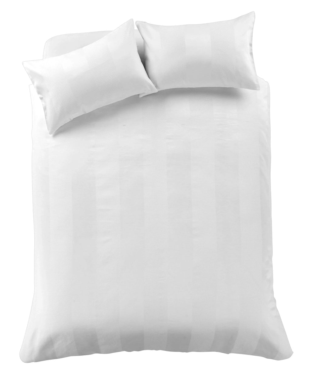 Waffle Stripe Handwoven Jacquard Cotton Rich Duvet Cover Set Luxurious and Comfortable Bedding Available in Multiple Sizes and Colours - Bobobiy