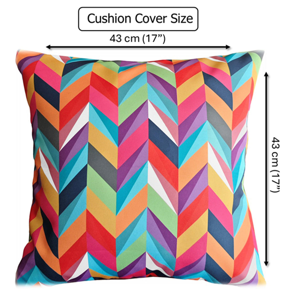 Waterproof Breathable California Multi Hollowfibre Filled Cushions 43x43cm for Outdoor Garden Bench Sofa or Indoor Use