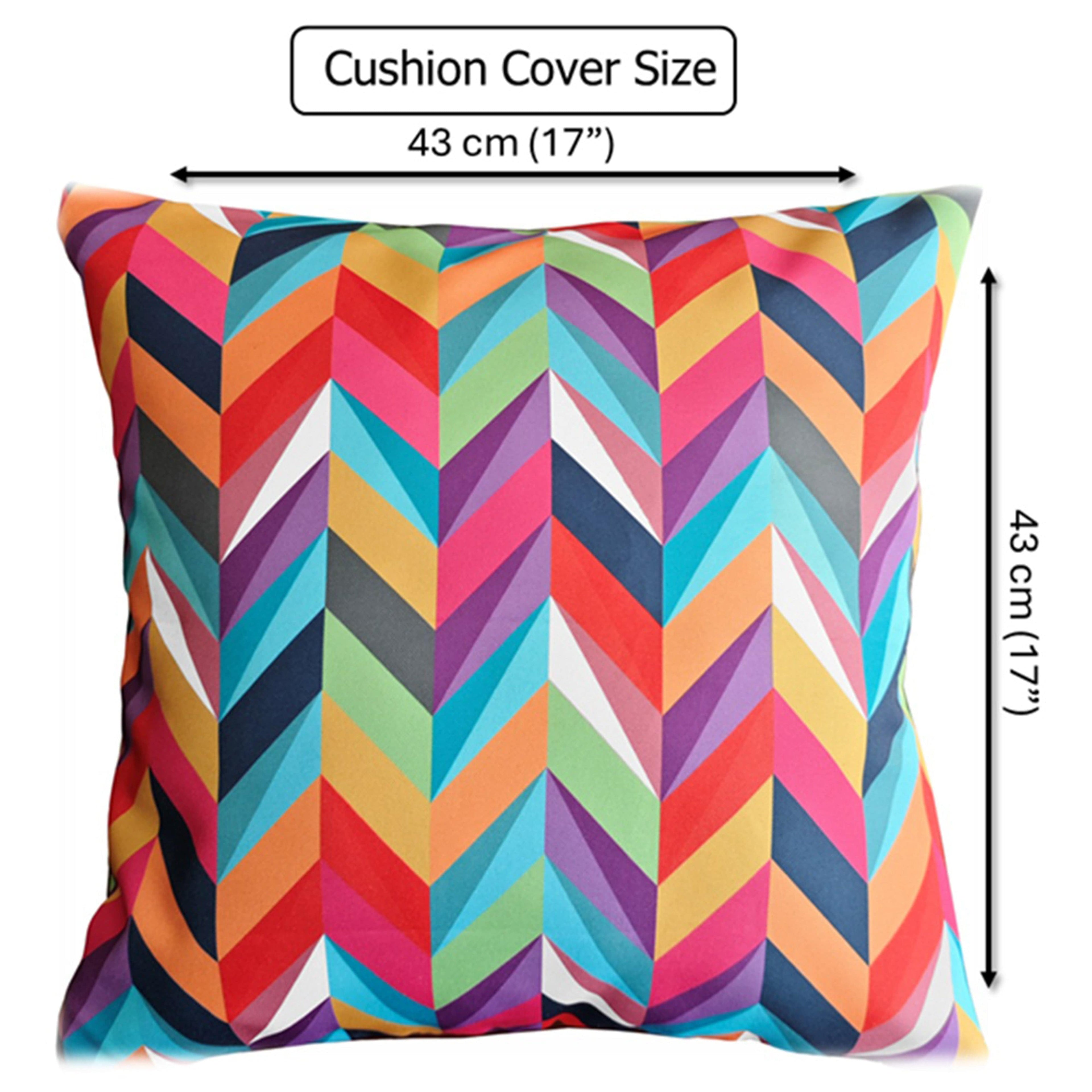 Waterproof Breathable California Multi Hollowfibre Filled Cushions 43x43cm for Outdoor Garden Bench Sofa or Indoor Use