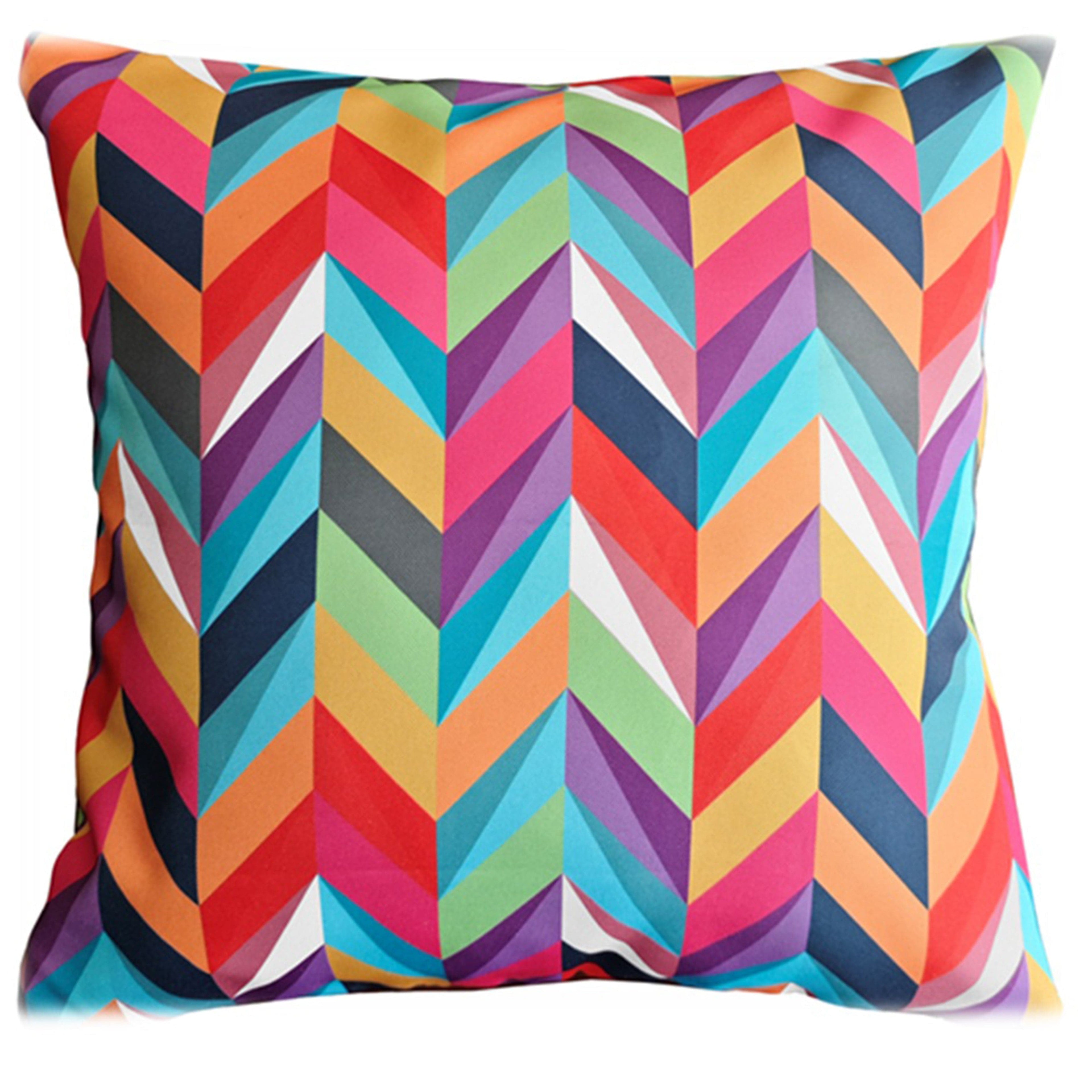 Waterproof Breathable California Multi Hollowfibre Filled Cushions 43x43cm for Outdoor Garden Bench Sofa or Indoor Use