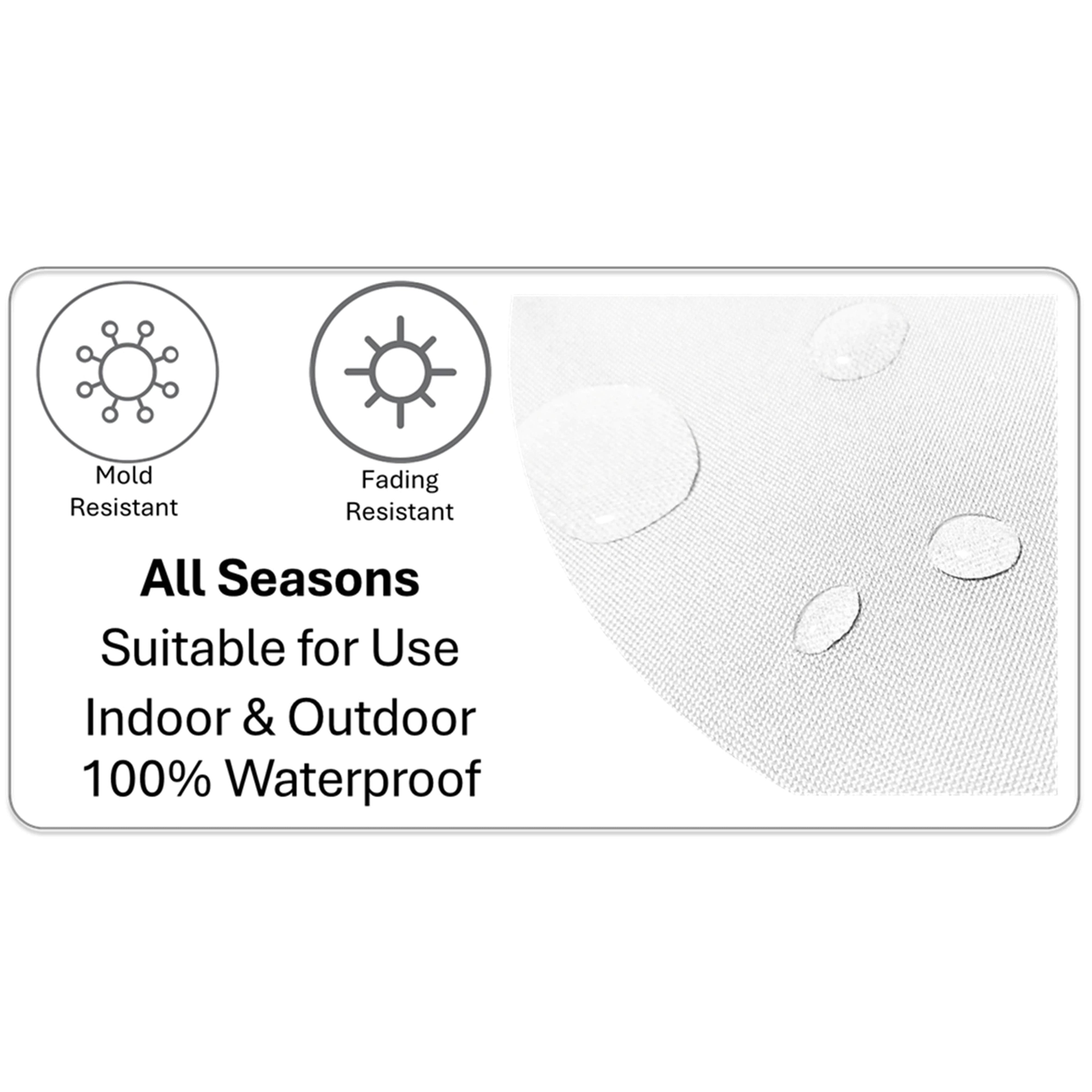 Waterproof Breathable Giraffe Hollowfibre Filled Cushions 43x43cm for Outdoor Garden Bench Sofa or Indoor Use