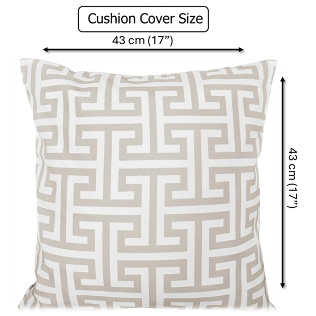 Waterproof Breathable Milano Natural Hollowfibre Filled Cushions 43x43cm for Outdoor Garden Bench Sofa or Indoor Use