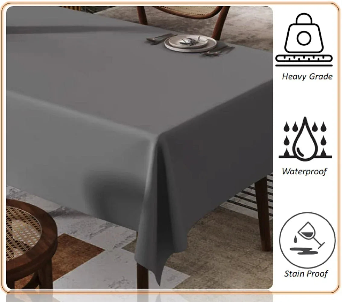 Waterproof Stain Resistant Rectangular Polyester Tablecloth Picnic Mat 145x200cm for Kitchen Dining Indoor Outdoor