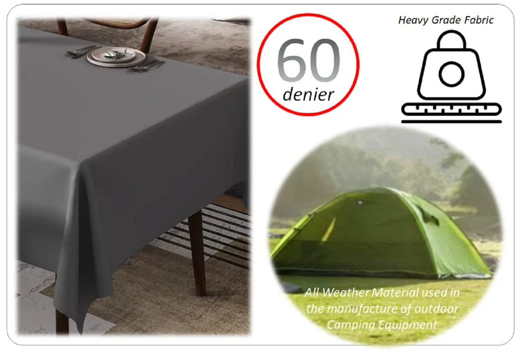 Waterproof Stain Resistant Rectangular Polyester Tablecloth Picnic Mat 145x200cm for Kitchen Dining Indoor Outdoor - Bobobiy