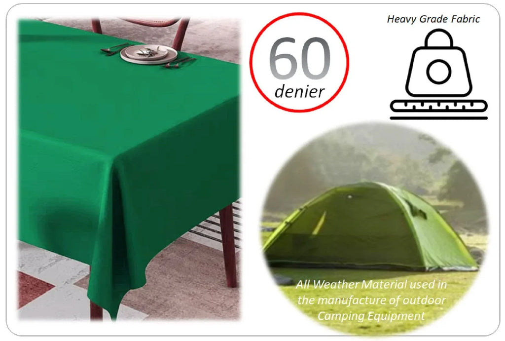 Waterproof Stain Resistant Rectangular Polyester Tablecloth Picnic Mat 145x200cm for Kitchen Dining Indoor Outdoor - Bobobiy