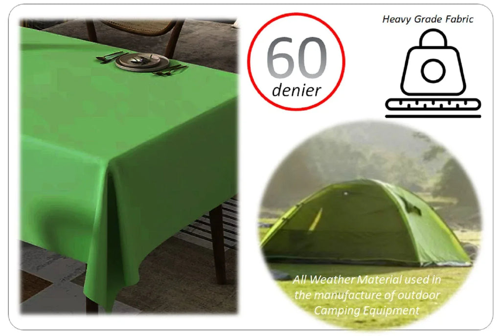 Waterproof Stain Resistant Rectangular Polyester Tablecloth Picnic Mat 145x200cm for Kitchen Dining Indoor Outdoor - Bobobiy