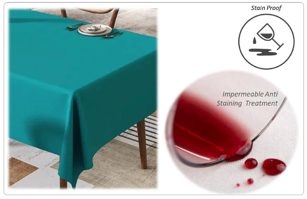 Waterproof Stain Resistant Rectangular Polyester Tablecloth Picnic Mat 145x200cm for Kitchen Dining Indoor Outdoor - Bobobiy