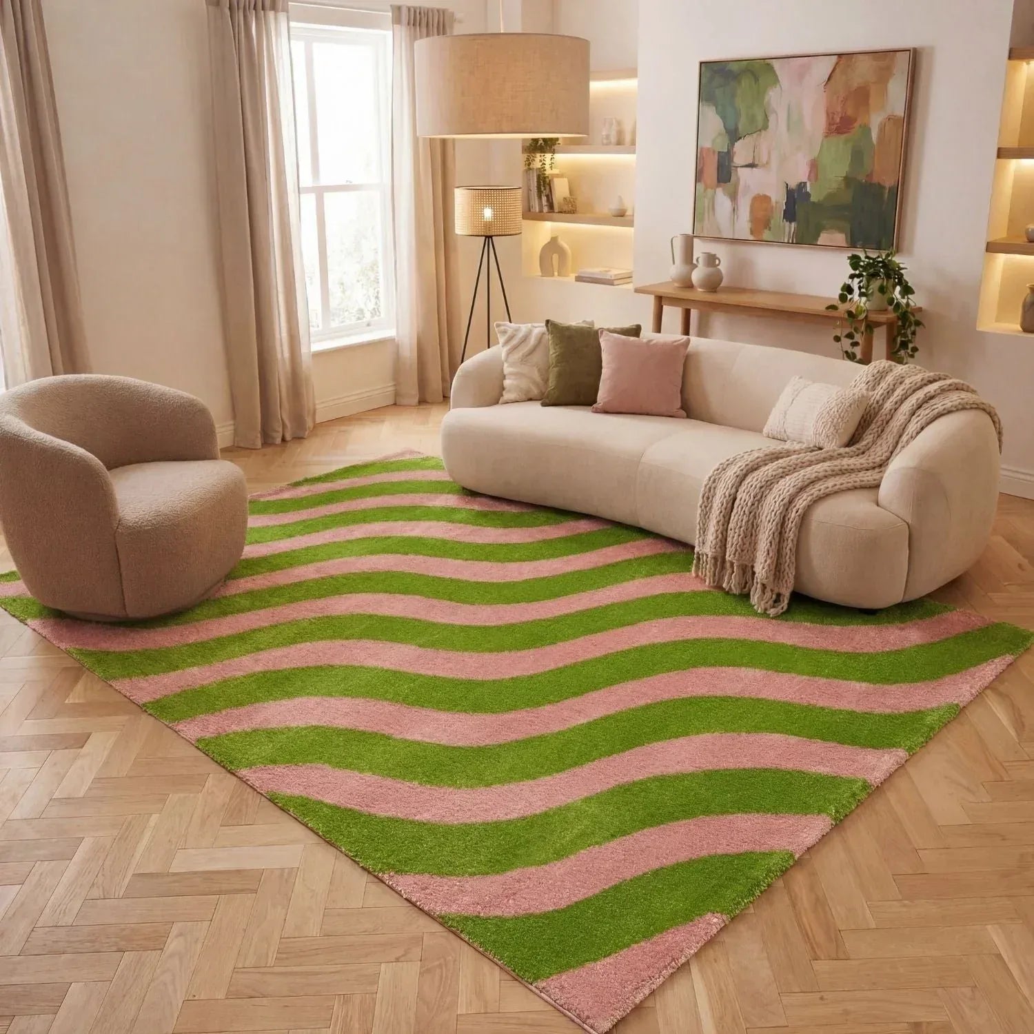 wavy_green_pink - Bobobiy
