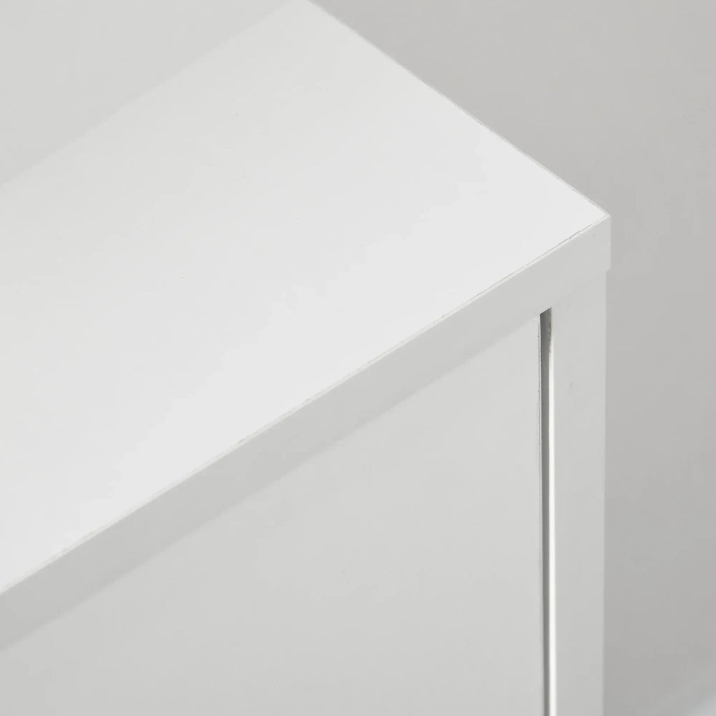 Chest of Drawers, 3-Drawer Storage Organiser Unit with Wood Legs for Bedroom, Living Room, White - Bobobiy