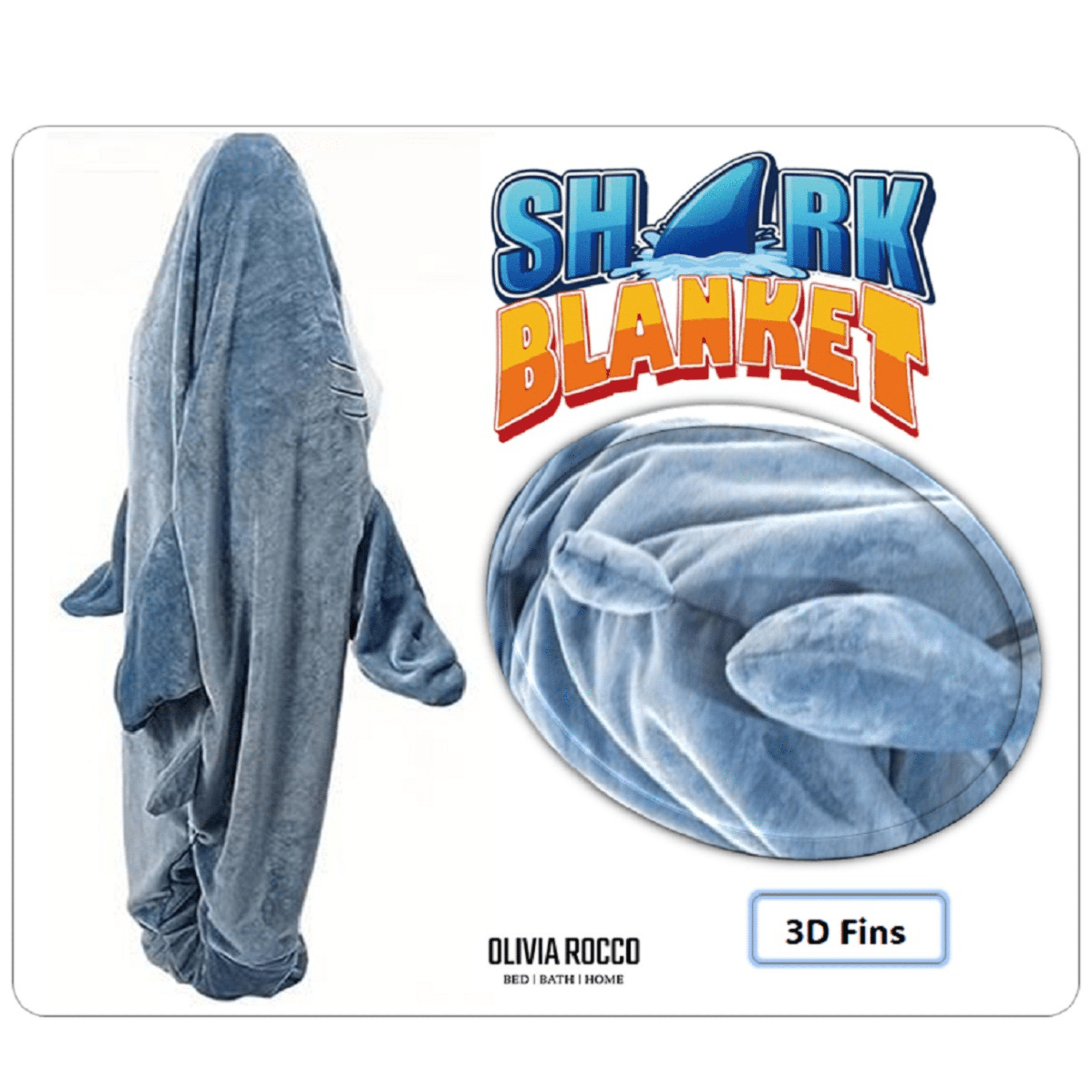 Wearable Shark Blanket Sleeping Bag for Adults Super Soft Flannel Onesie with Hood Perfect for Cosplay Lounging Camping and Sleepovers