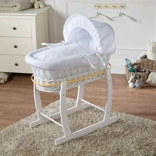 white-waffle-white-wicker-baby-moses-basket-with-stand-705400 - Bobobiy