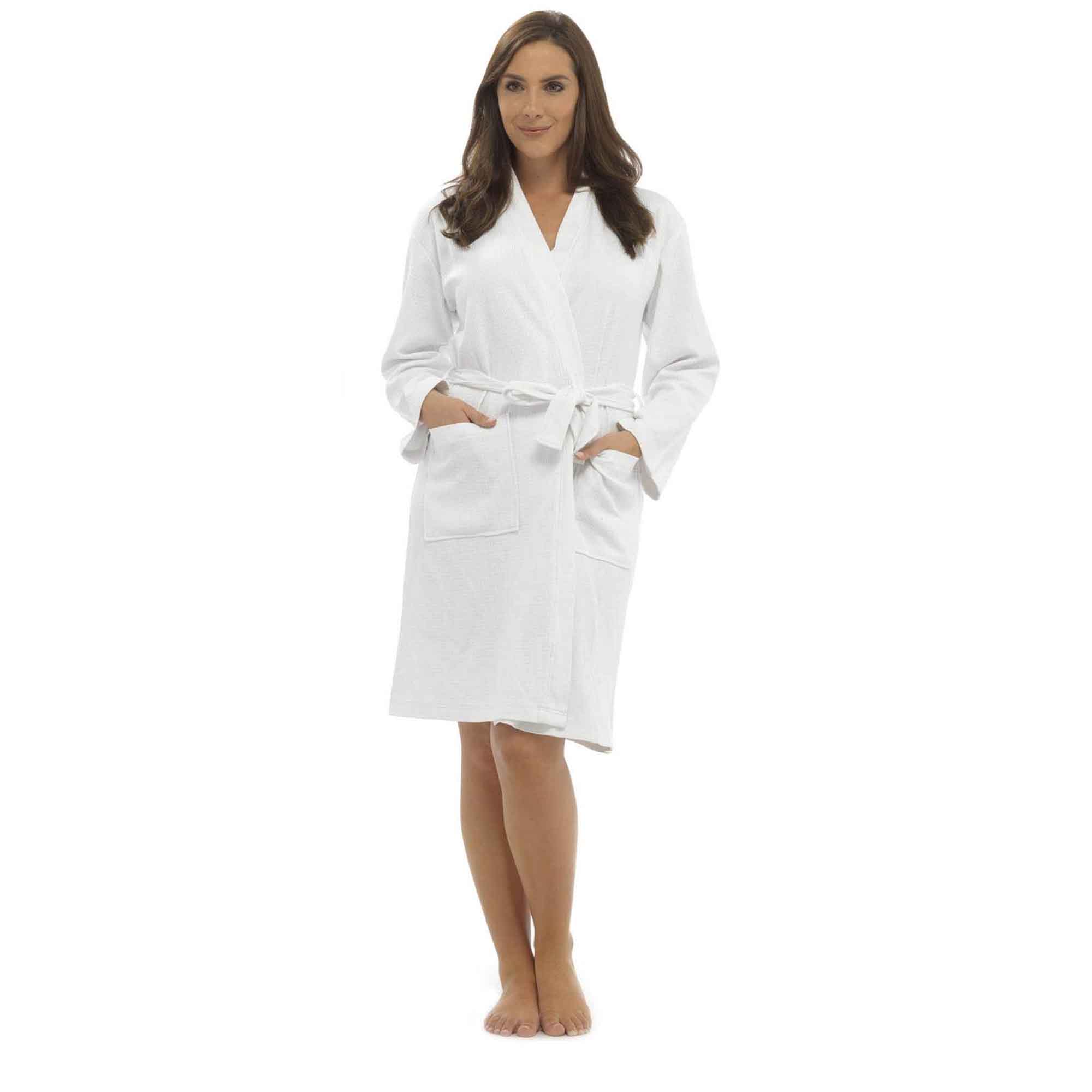 Women's 100% Cotton Waffle Bath Robe Soft-Touch Fabric with Belted Design and Deep Pockets for All-Season Comfort Multiple Sizes and Colors