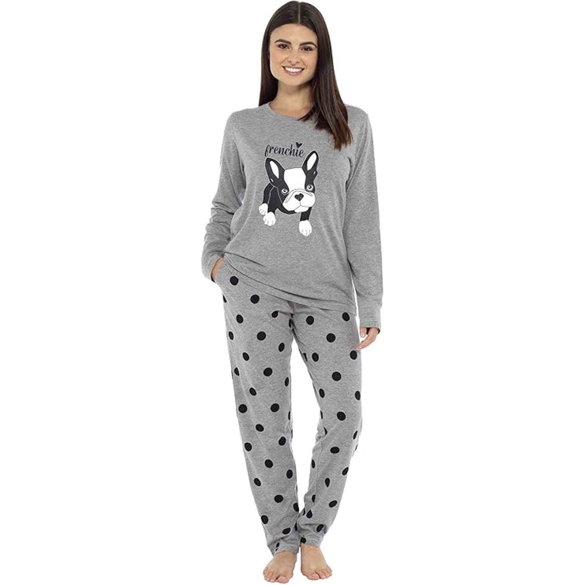 Women's Cotton Soft Pyjama Set with Elasticated Patterned Bottoms Ultimate Nightwear and Cosy Loungewear Multiple Sizes