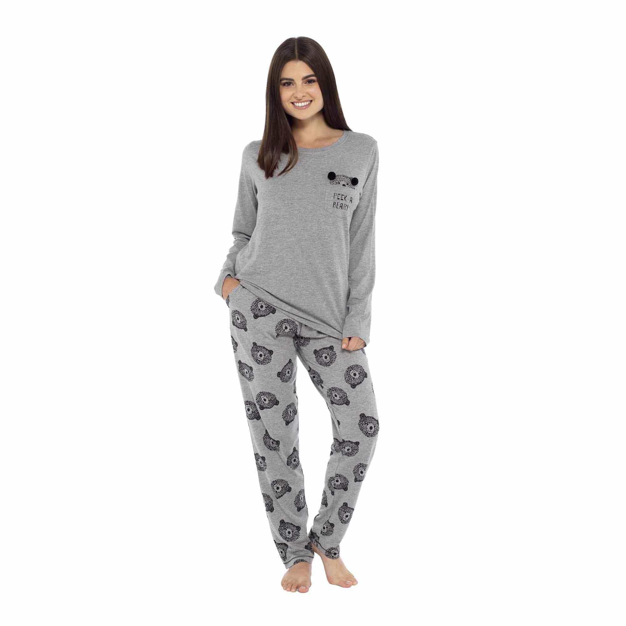 Women's Cotton Soft Pyjama Set with Elasticated Patterned Bottoms Ultimate Nightwear and Cosy Loungewear Multiple Sizes