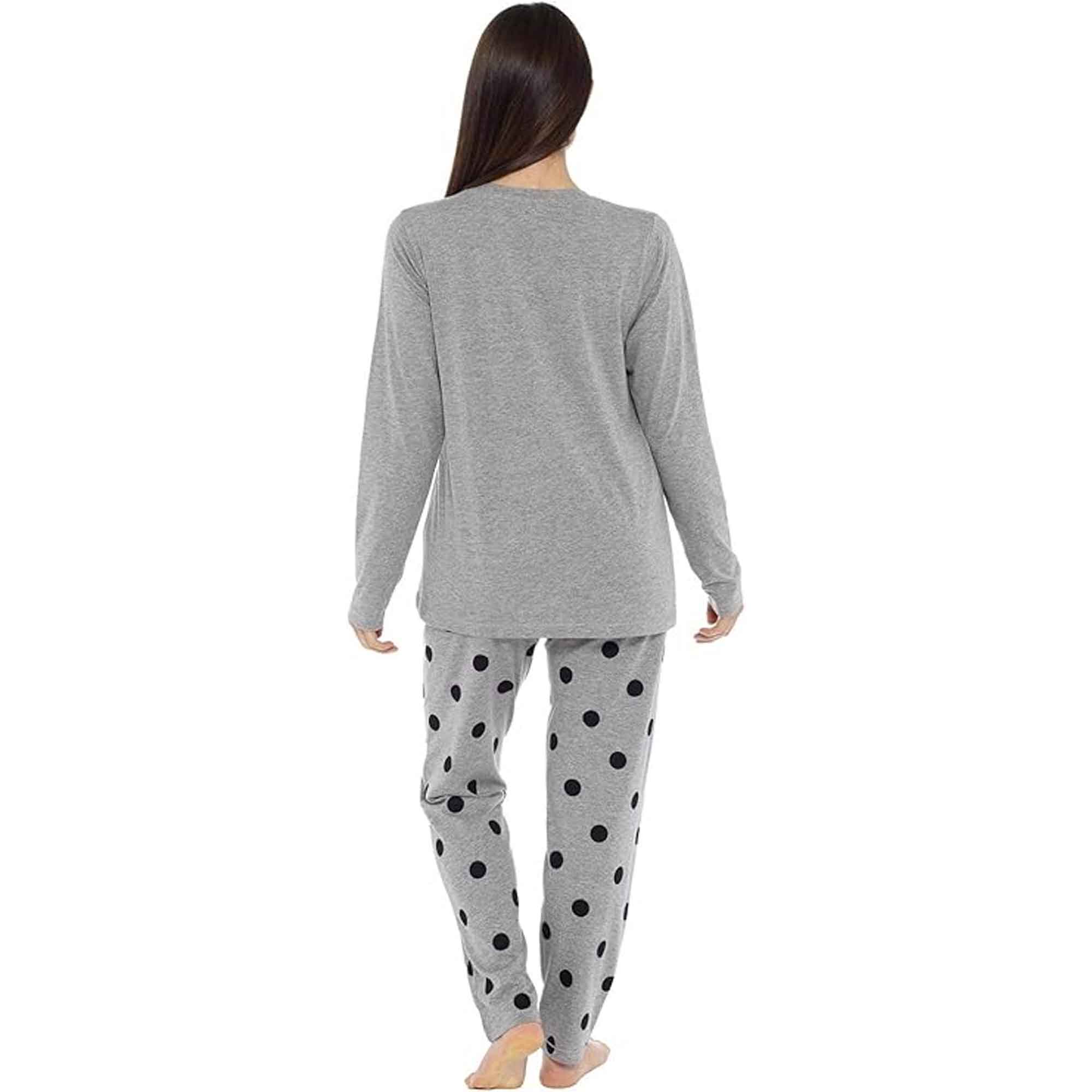 Women's Cotton Soft Pyjama Set with Elasticated Patterned Bottoms Ultimate Nightwear and Cosy Loungewear Multiple Sizes