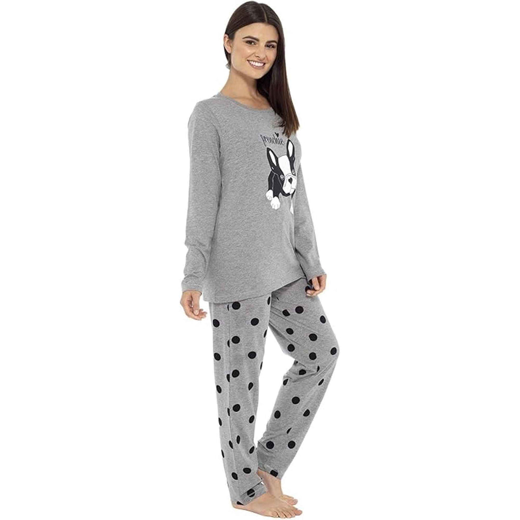 Women's Cotton Soft Pyjama Set with Elasticated Patterned Bottoms Ultimate Nightwear and Cosy Loungewear Multiple Sizes