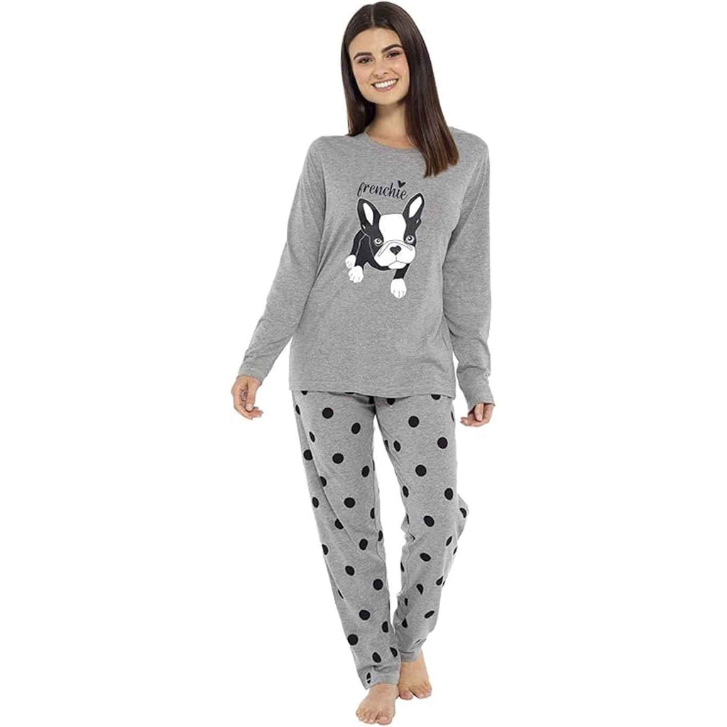 Women's Cotton Soft Pyjama Set with Elasticated Patterned Bottoms Ultimate Nightwear and Cosy Loungewear Multiple Sizes