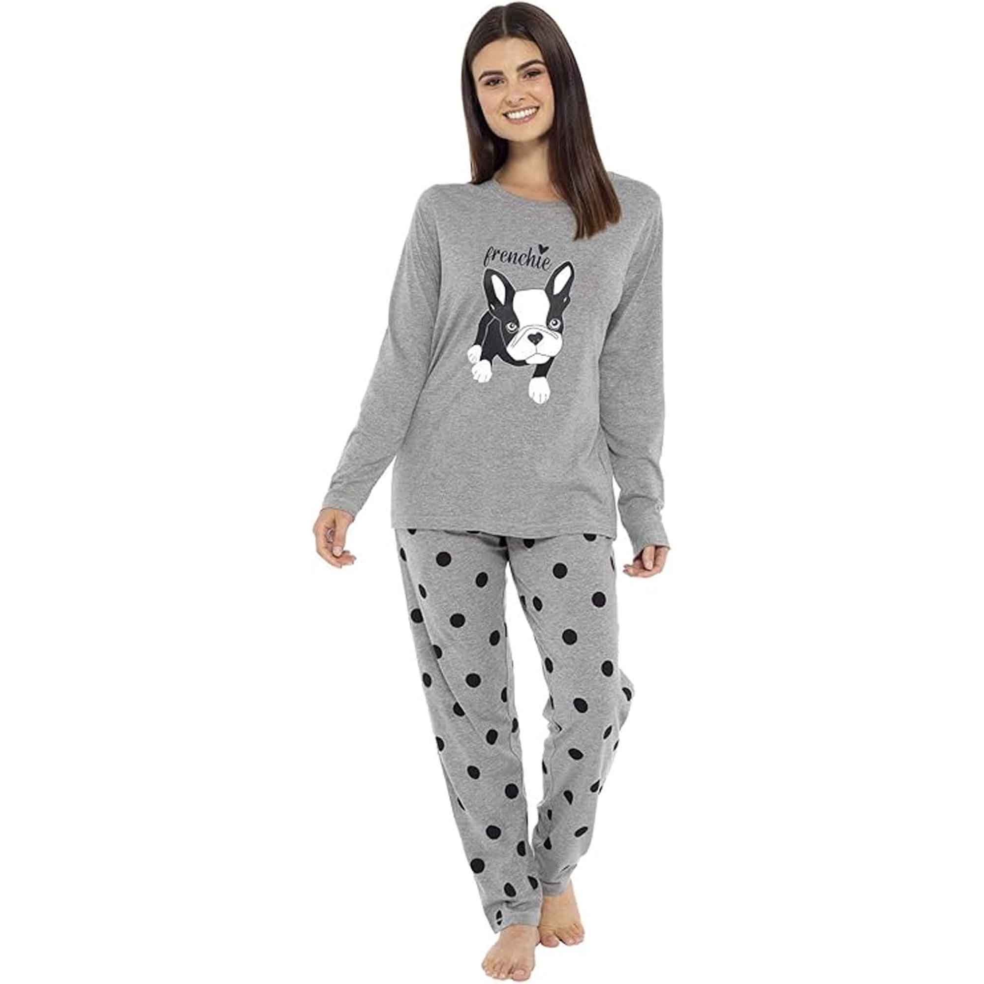 Women's Cotton Soft Pyjama Set with Elasticated Patterned Bottoms Ultimate Nightwear and Cosy Loungewear Multiple Sizes