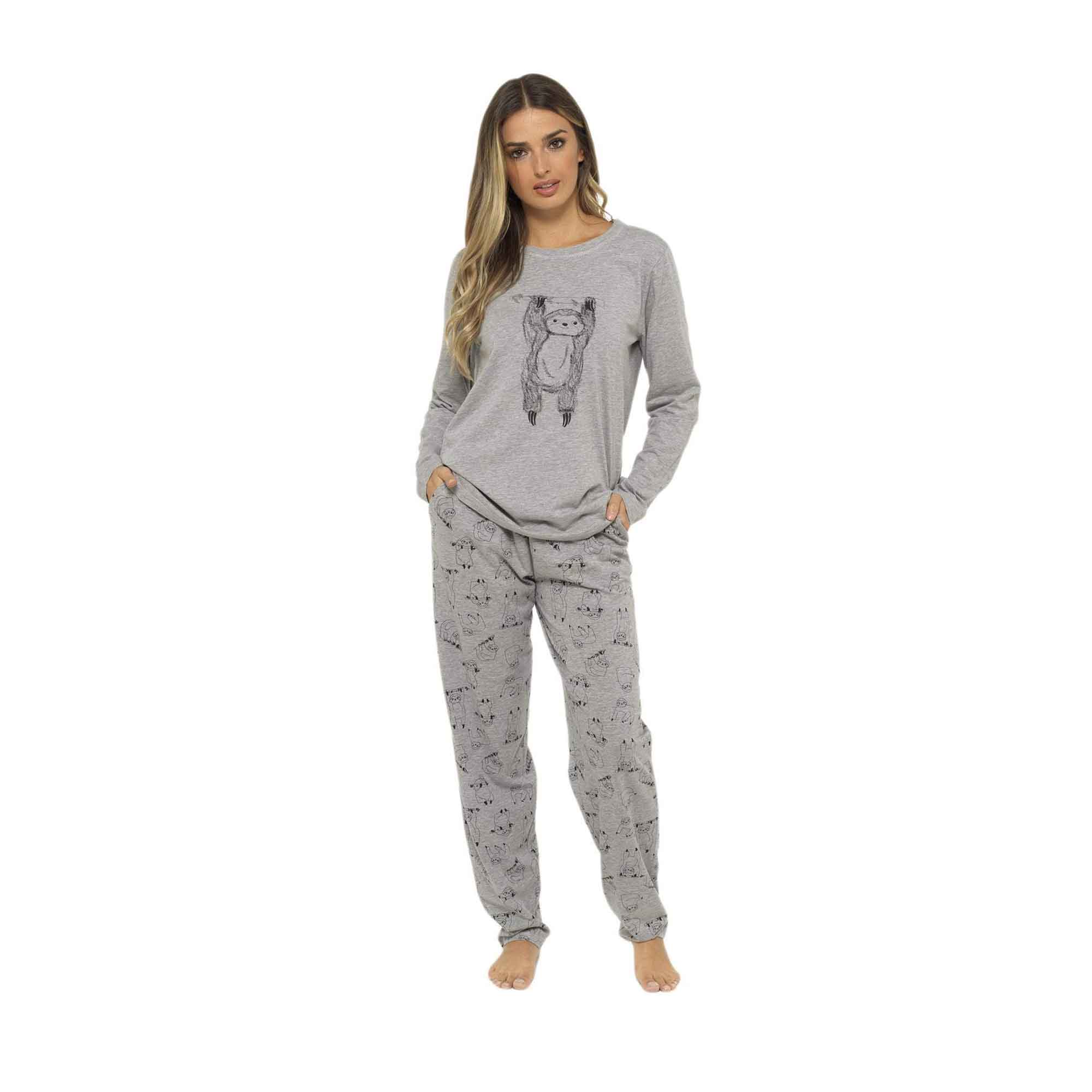 Women's Cotton Soft Pyjama Set with Elasticated Patterned Bottoms Ultimate Nightwear and Cosy Loungewear Multiple Sizes