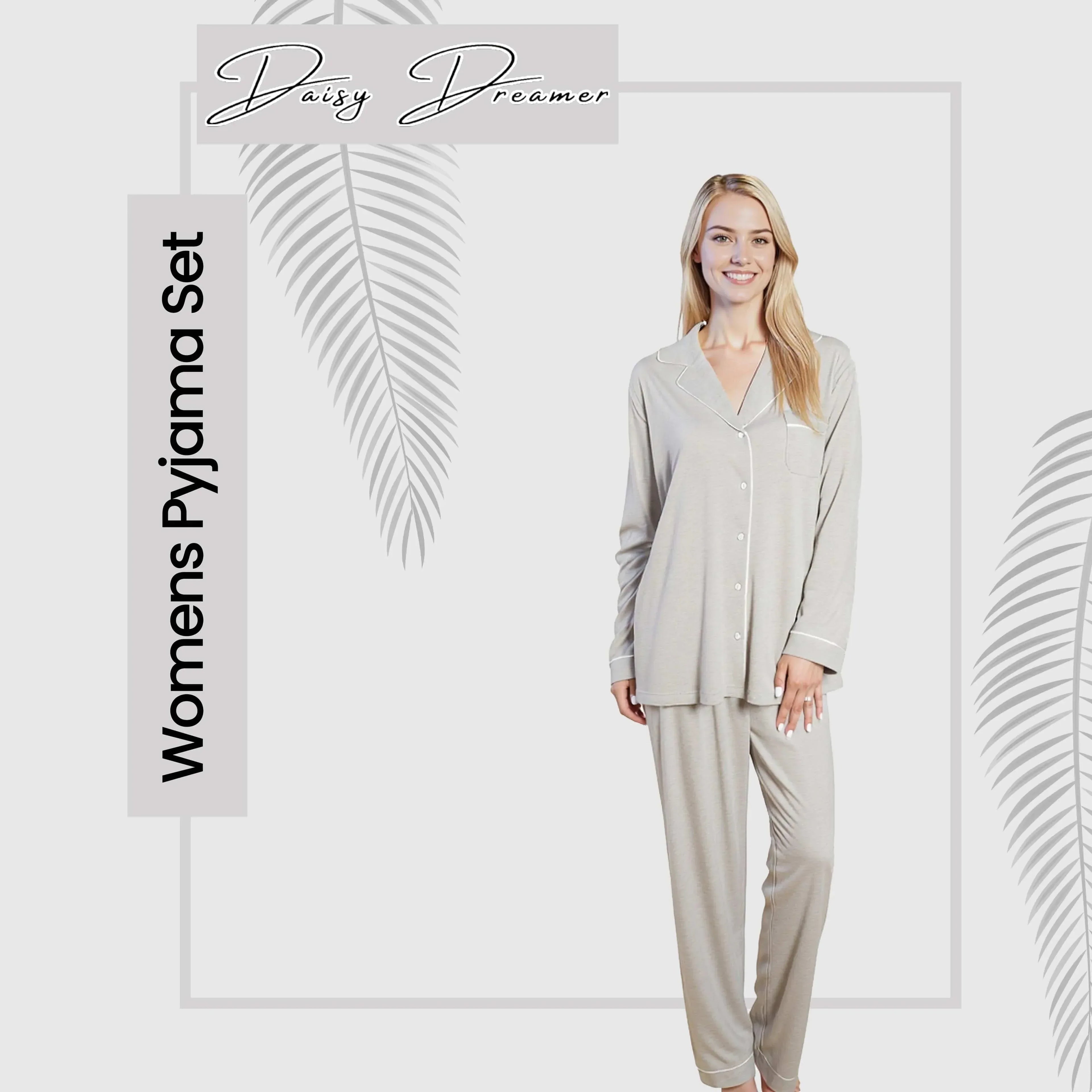 women-s-grey-pyjama-set-soft-touch-long-sleeve-button-up-top-bottoms-two-piece-nightwear-by-daisy-dreamer-pyjamas-1173917392 - Bobobiy
