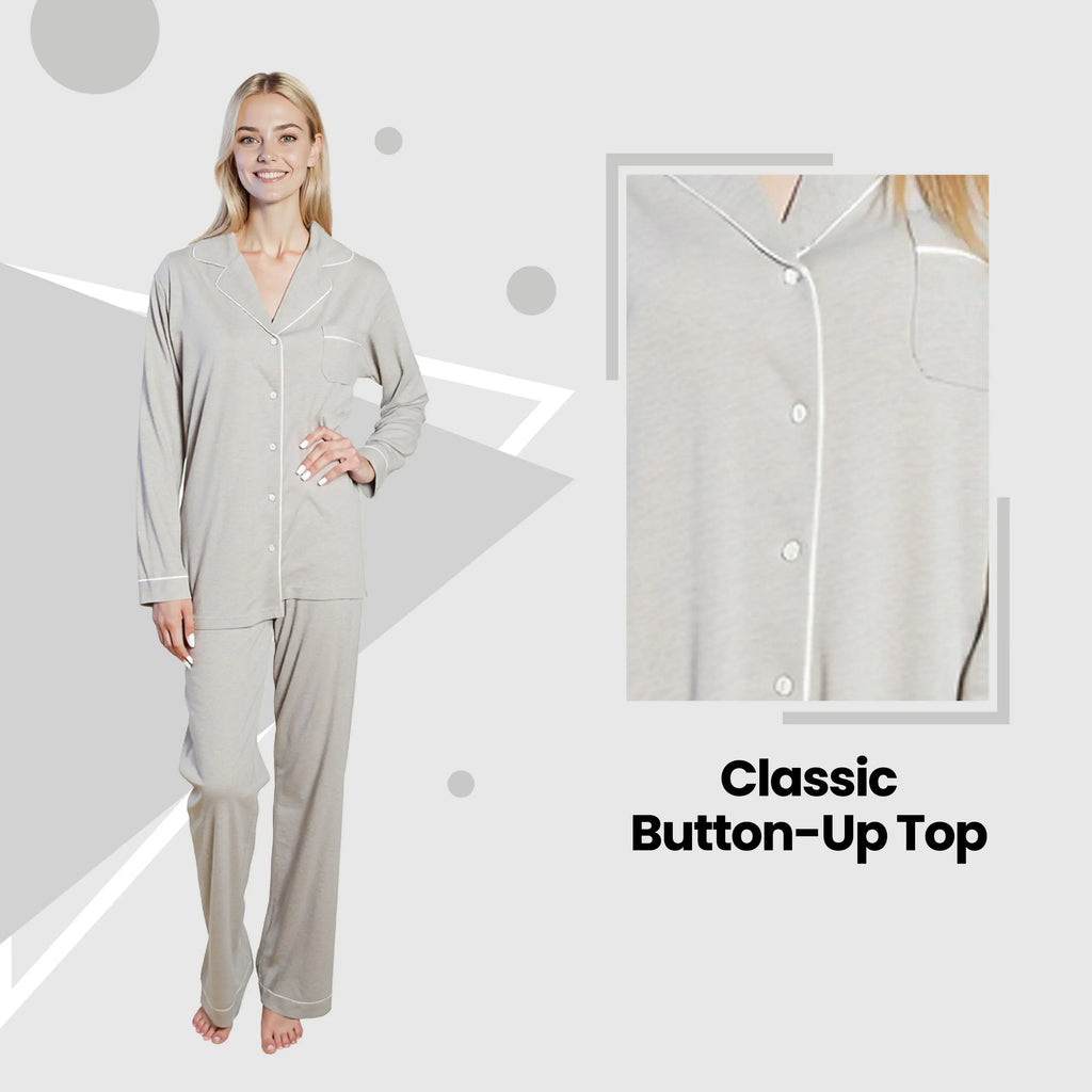 women-s-grey-pyjama-set-soft-touch-long-sleeve-button-up-top-bottoms-two-piece-nightwear-by-daisy-dreamer-pyjamas-1173917395 - Bobobiy