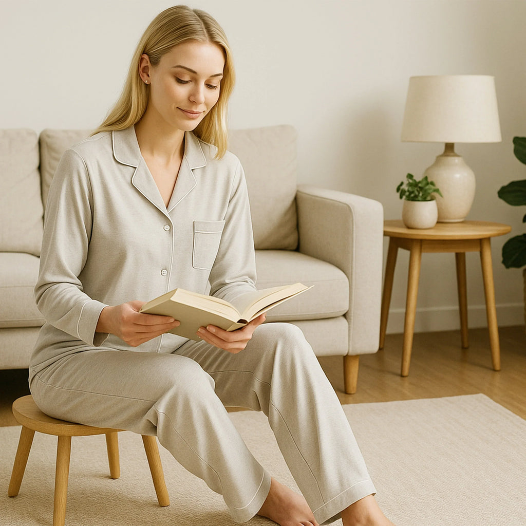women-s-grey-pyjama-set-soft-touch-long-sleeve-button-up-top-bottoms-two-piece-nightwear-by-daisy-dreamer-pyjamas-1173917396 - Bobobiy