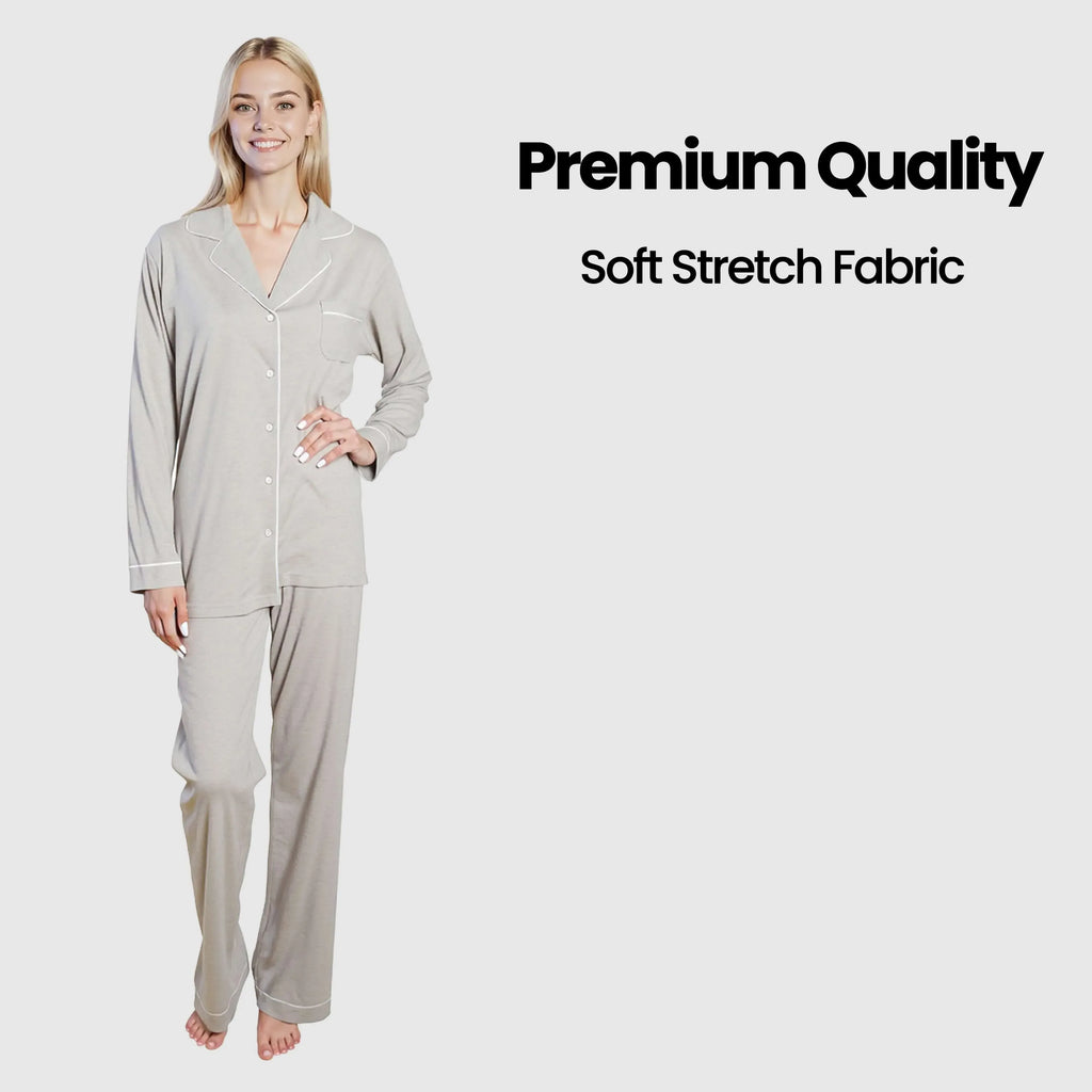 women-s-grey-pyjama-set-soft-touch-long-sleeve-button-up-top-bottoms-two-piece-nightwear-by-daisy-dreamer-pyjamas-1176513521 - Bobobiy