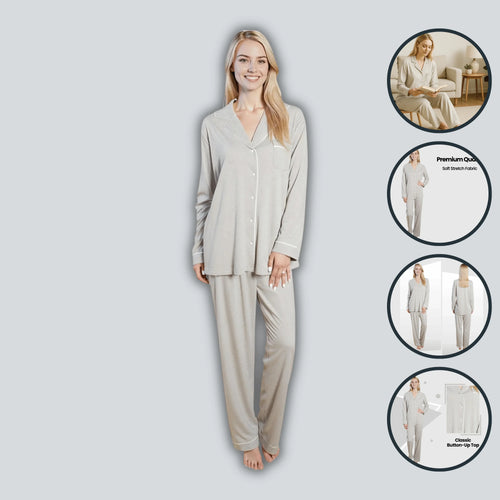 women-s-grey-pyjama-set-soft-touch-long-sleeve-button-up-top-bottoms-two-piece-nightwear-by-daisy-dreamer-pyjamas-1205765264 - Bobobiy