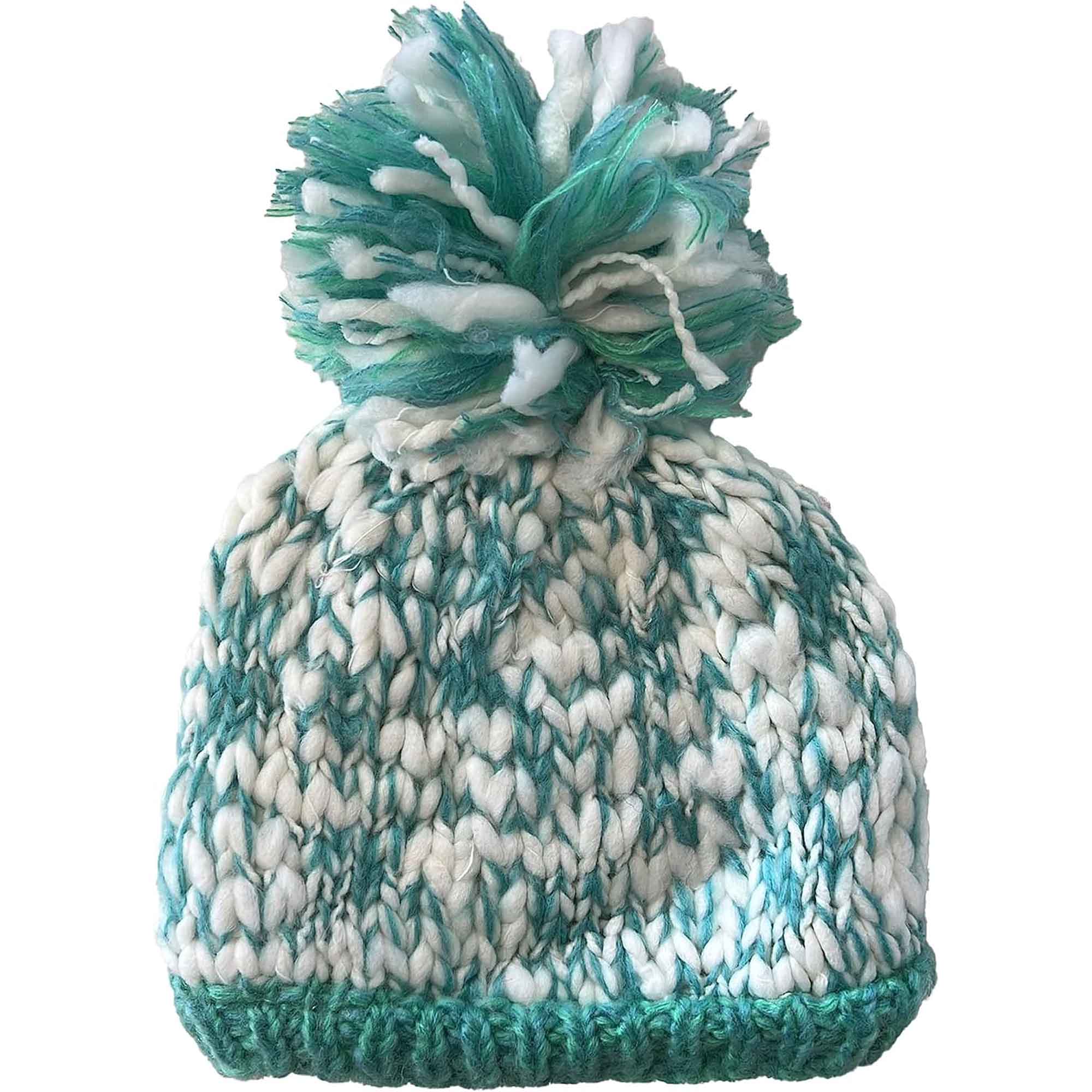 Women's Hand Knitted Daisy Pattern Winter Hat Headband Mittens Set with Pom Pom in Red Green Pink for Outdoor Activities and Holiday Gifts