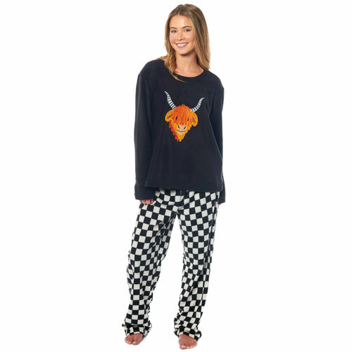 women-s-highland-cow-thermal-fleece-pyjamas-set-soft-warm-winter-pjs-animal-print-loungewear-sleepwear-long-sleeve-top-and-bottom-by-daisy-dreamer-small-8-10-highland-cow-pyjamas-1084 - Bobobiy
